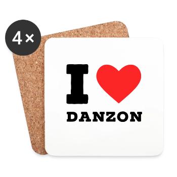 Ich liebe Danzon - Untersetzer (4er-Set) - Weiß - Vorne