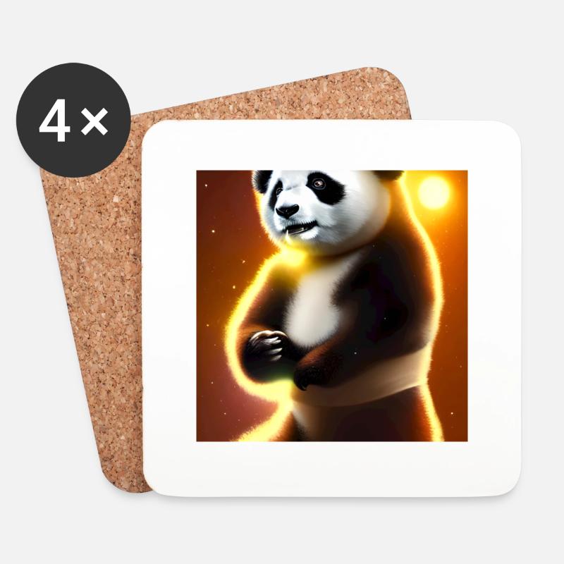 Ein Panda für jedes Herz - Untersetzer (4er-Set) - Weiß