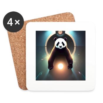 Ein Panda für jedes Herz - Untersetzer (4er-Set) - Weiß - Vorne