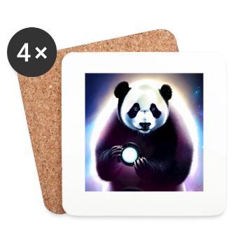 A panda for every heart - Coasters (set of 4) - white - Front