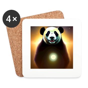 A panda for every heart - Coasters (set of 4) - white - Front