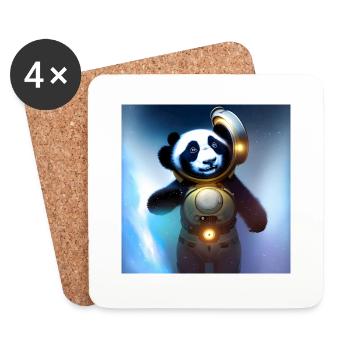 A panda for every heart - Coasters (set of 4) - white - Front
