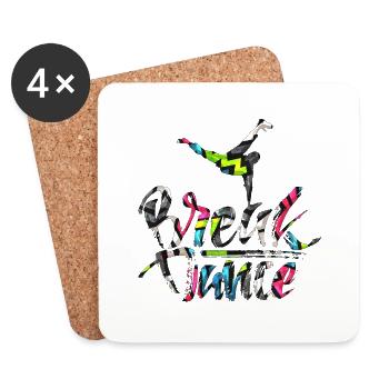Heavy Metal Rock Musik Hip Hop Breakdance Pop Danz - Untersetzer (4er-Set) - Weiß - Vorne