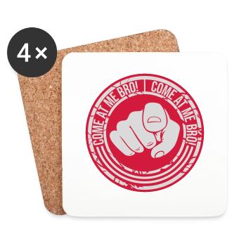 Viens à moi bro - Dessous de verre (lot de 4) - blanc - Devant