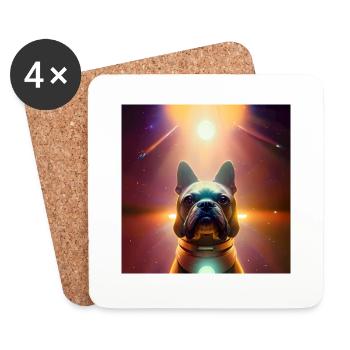The Universe Dog - Coasters (set of 4) - white - Front