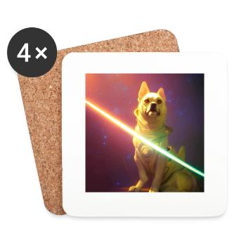 The Universe Dog - Coasters (set of 4) - white - Front