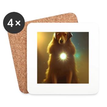 The Universe Dog - Coasters (set of 4) - white - Front