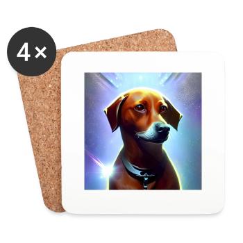 The Universe Dog - Coasters (set of 4) - white - Front