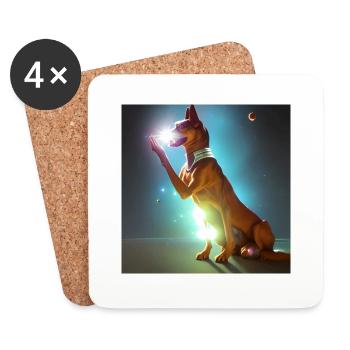 The Universe Dog - Coasters (set of 4) - white - Front