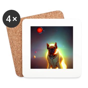 The Universe Dog - Coasters (set of 4) - white - Front