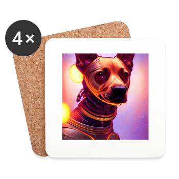 The Universe Dog - Untersetzer (4er-Set) - Weiß - Vorne