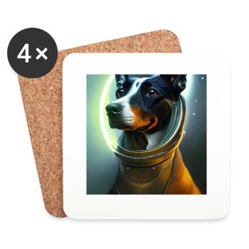 The Universe Dog - Untersetzer (4er-Set) - Weiß - Vorne
