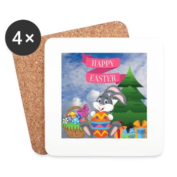 Joyeux Noël, Noël - Dessous de verre (lot de 4) - blanc - Devant
