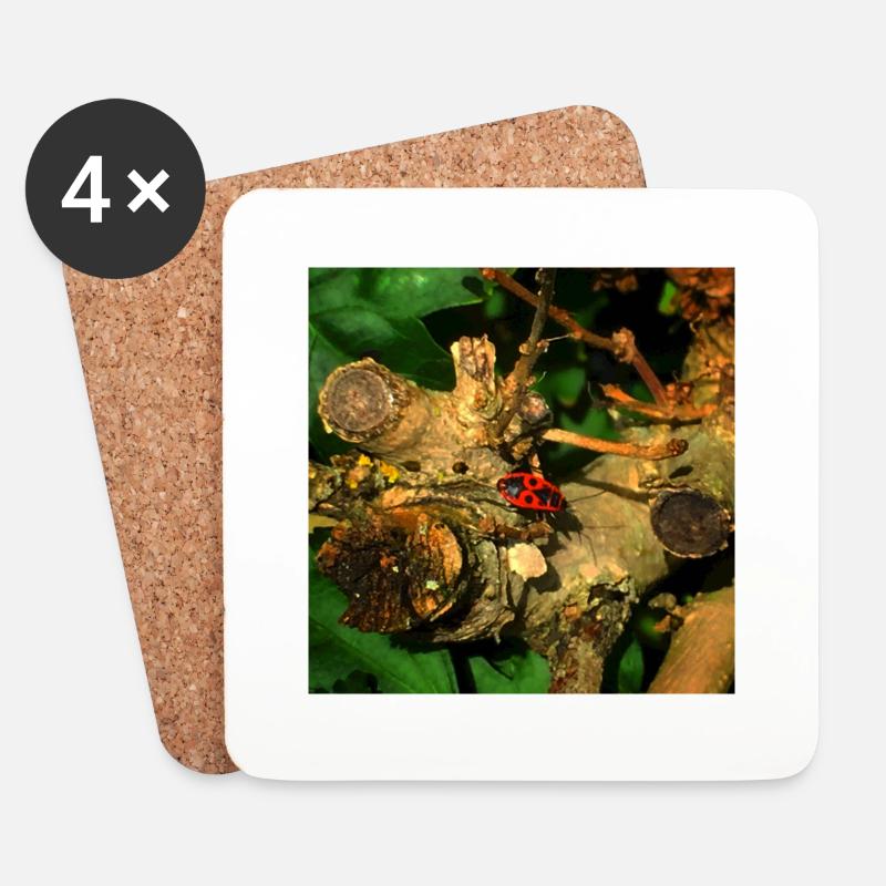 nature tier - Untersetzer (4er-Set) - Weiß