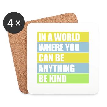 you can be kind - Coasters (set of 4) - white - Front