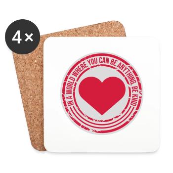 you can be kind - Coasters (set of 4) - white - Front