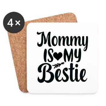 Mommy is my Beast - Coasters (set of 4) - white - Front