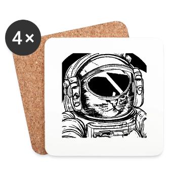 stylish astro cat - Untersetzer (4er-Set) - Weiß - Vorne