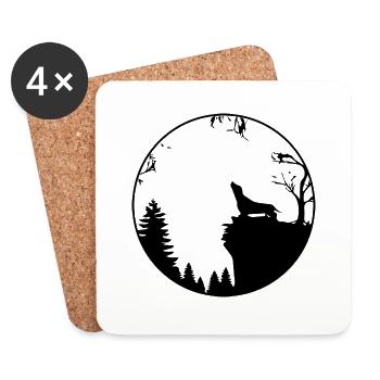 Hund Dog - Coasters (set of 4) - white - Front