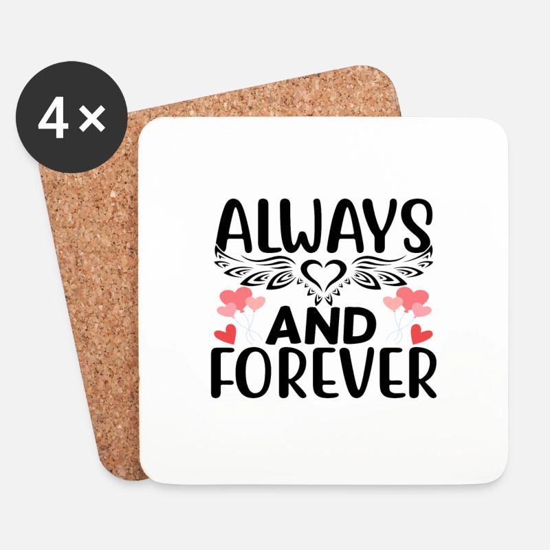 Always And Forever - Untersetzer (4er-Set) - Weiß