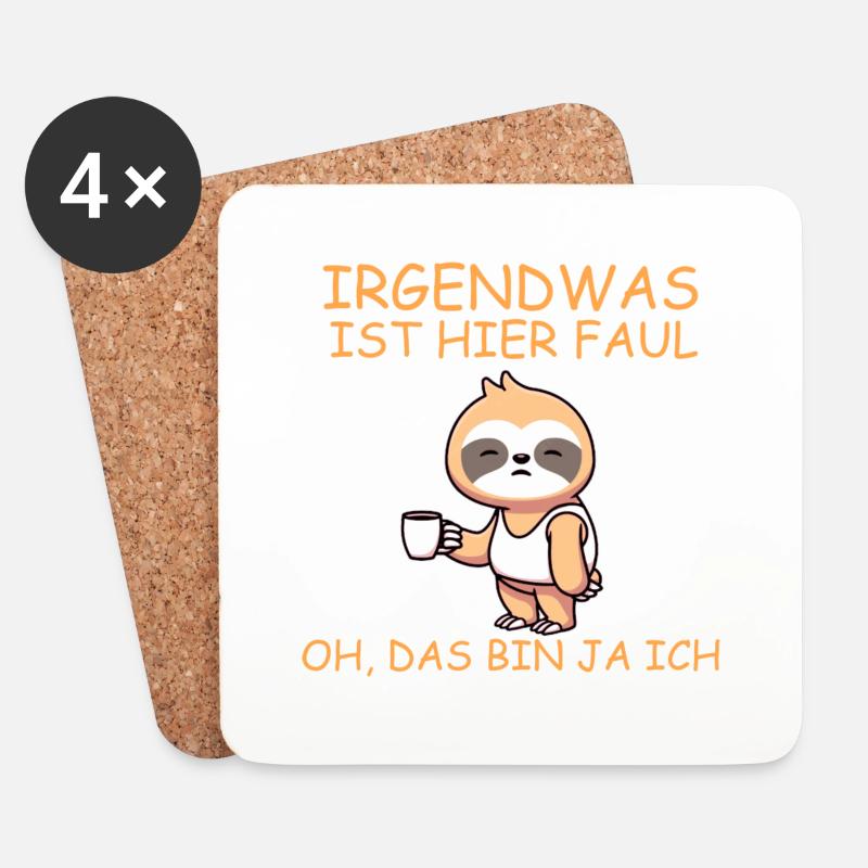 Kaffee - Untersetzer (4er-Set) - Weiß