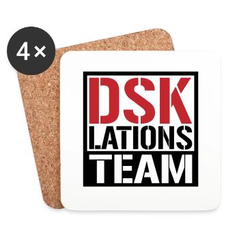 Deeskalationsteam DSKlations Team Farben änderbar - Untersetzer (4er-Set) - Weiß - Vorne
