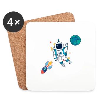 Espace - Dessous de verre (lot de 4) - blanc - Devant