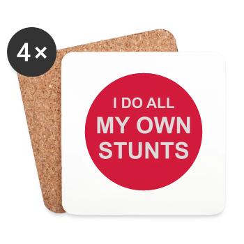 all my own stunts - Untersetzer (4er-Set) - Weiß - Vorne