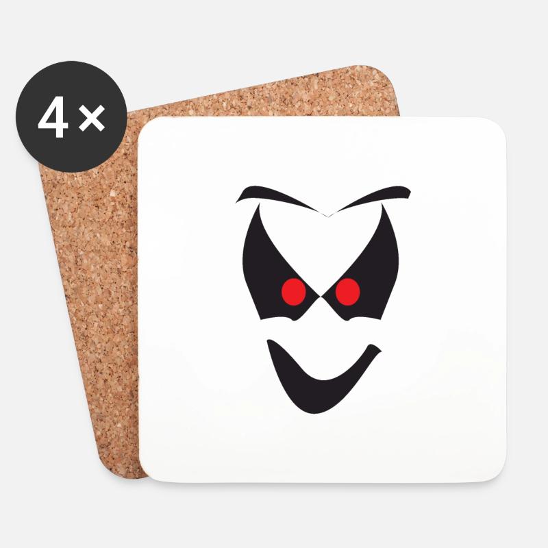 White Halloween Ghost Face - Coasters (set of 4) - white