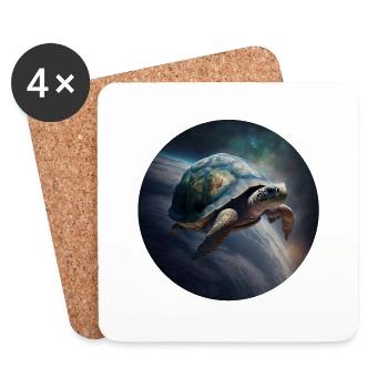 Mutter Erde schwebt langsam durch das Universum - Untersetzer (4er-Set) - Weiß - Vorne