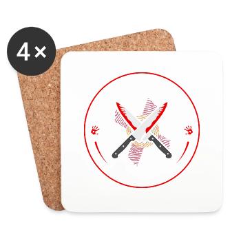 True Crime Club Florida, Murderino Murder Show - Coasters (set of 4) - white - Front