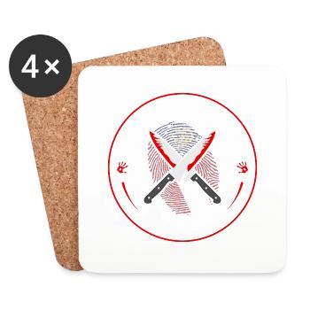 True Crime Club Georgia, Murderino Murder Show - Coasters (set of 4) - white - Front