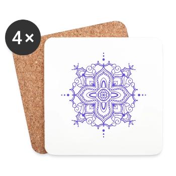 Mandala style - Untersetzer (4er-Set) - Weiß - Vorne