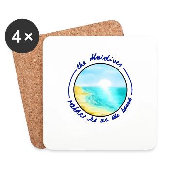beach design - Coasters (set of 4) - white - Front
