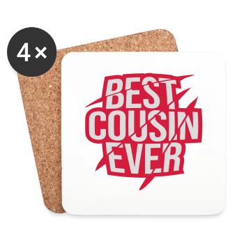 best cousin ever Zitat - Untersetzer (4er-Set) - Weiß - Vorne