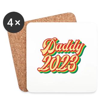 Daddy 2023 Father Gift - Coasters (set of 4) - white - Front
