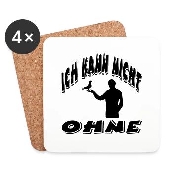 Tauben - Untersetzer (4er-Set) - Weiß - Vorne