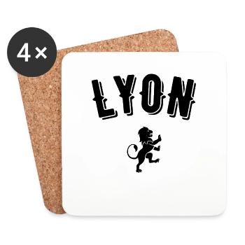 Lyon - Dessous de verre (lot de 4) - blanc - Devant