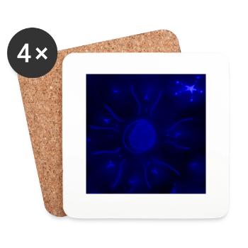 LUNE ÉTOILÉE ÉLECTRIQUE - Dessous de verre (lot de 4) - blanc - Devant