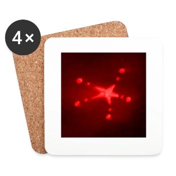 RED STAR - Coasters (set of 4) - white - Front