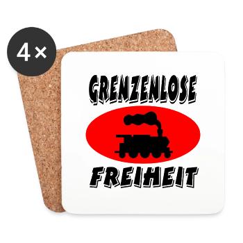 Eisenbahn - Untersetzer (4er-Set) - Weiß - Vorne