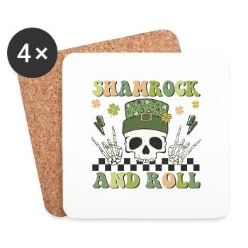 Shamrock and Roll - Coasters (set of 4) - white - Front