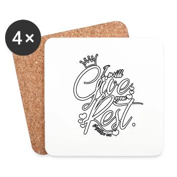I will Give rest - Untersetzer (4er-Set) - Weiß - Vorne