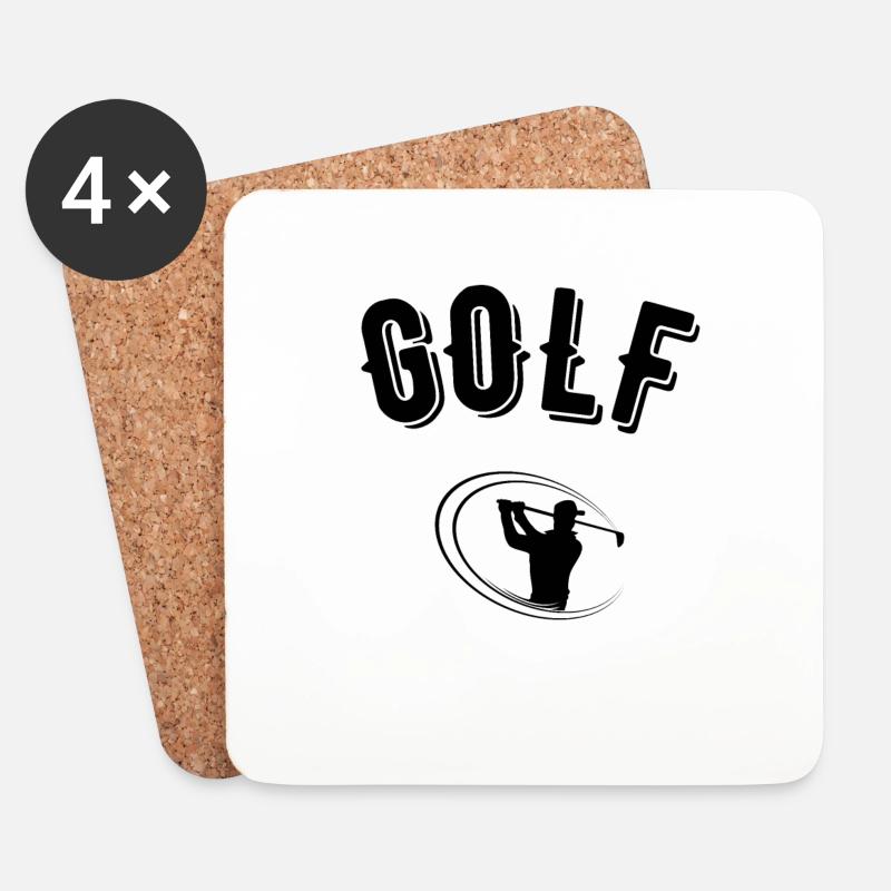 Golf - Untersetzer (4er-Set) - Weiß