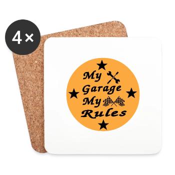 Garage - Untersetzer (4er-Set) - Weiß - Vorne