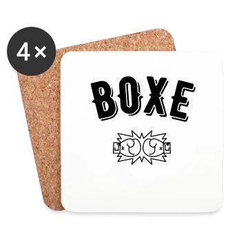 boxe - Dessous de verre (lot de 4) - blanc - Devant