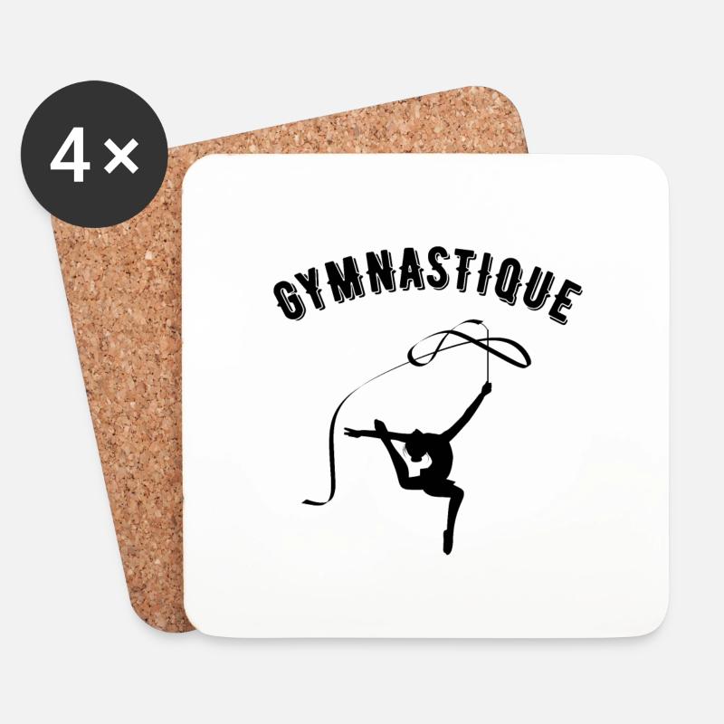 Gymnastik - Untersetzer (4er-Set) - Weiß