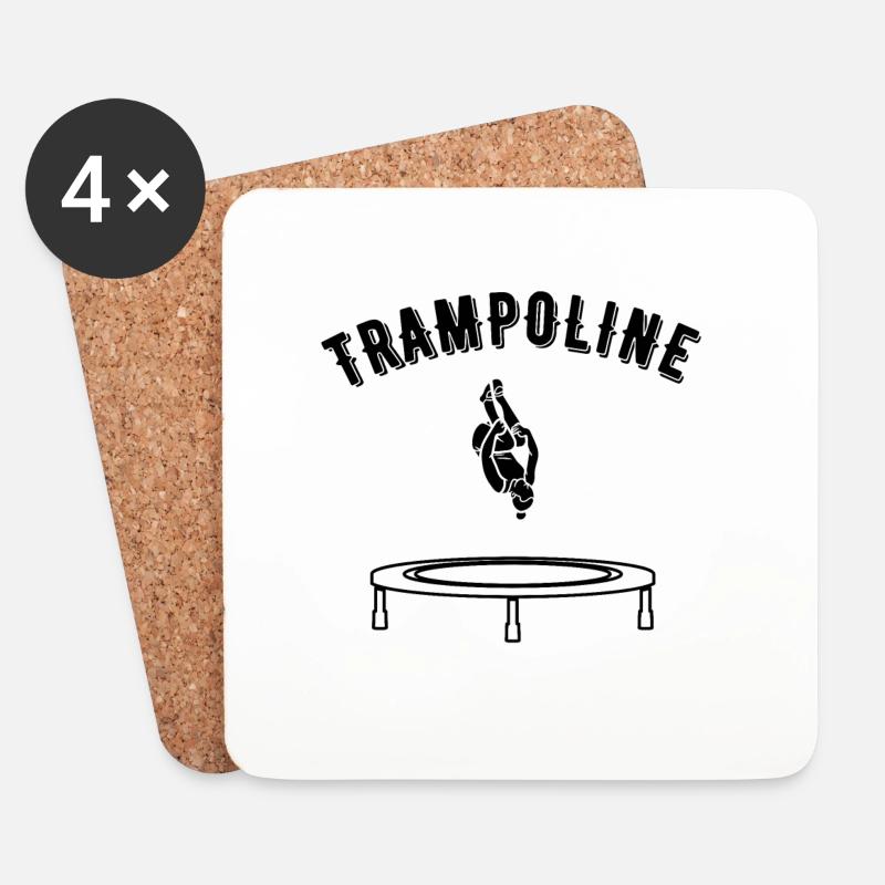 Trampolin - Untersetzer (4er-Set) - Weiß