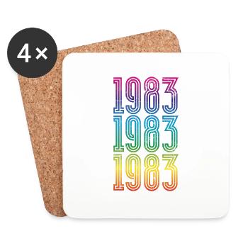 1983 Vintage - Untersetzer (4er-Set) - Weiß - Vorne