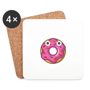 Donut Panic - Coasters (set of 4) - white - Front